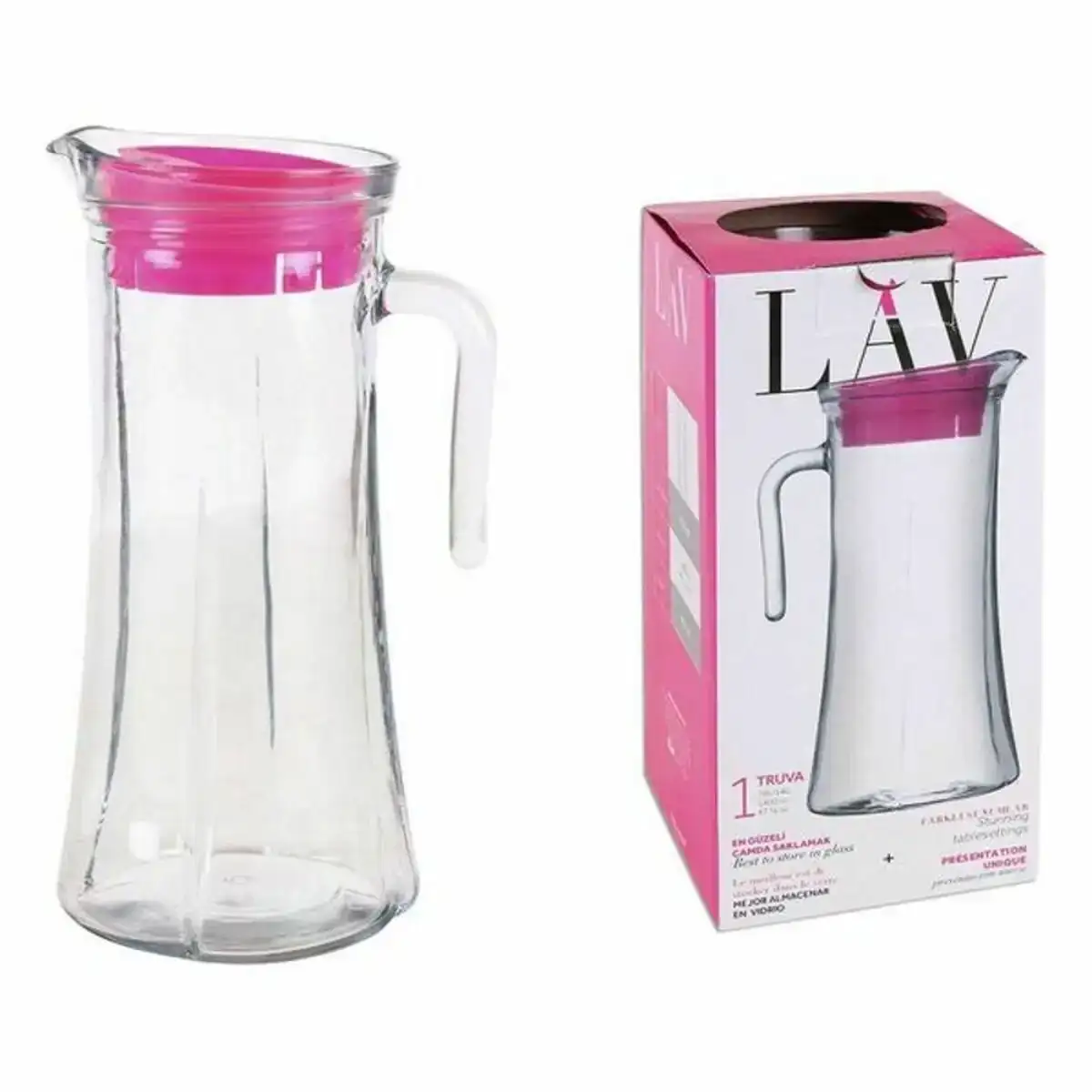 Carafe en verre transparent lav truva 1400 ml _1594. DIAYTAR COTE D'IVOIRE - Un Monde de Possibilités à Portée de Clic. Parcourez notre site web pour découvrir des sélections infinies, de l'épicerie aux bijoux, et vivez une expérience d'achat sans pareil.