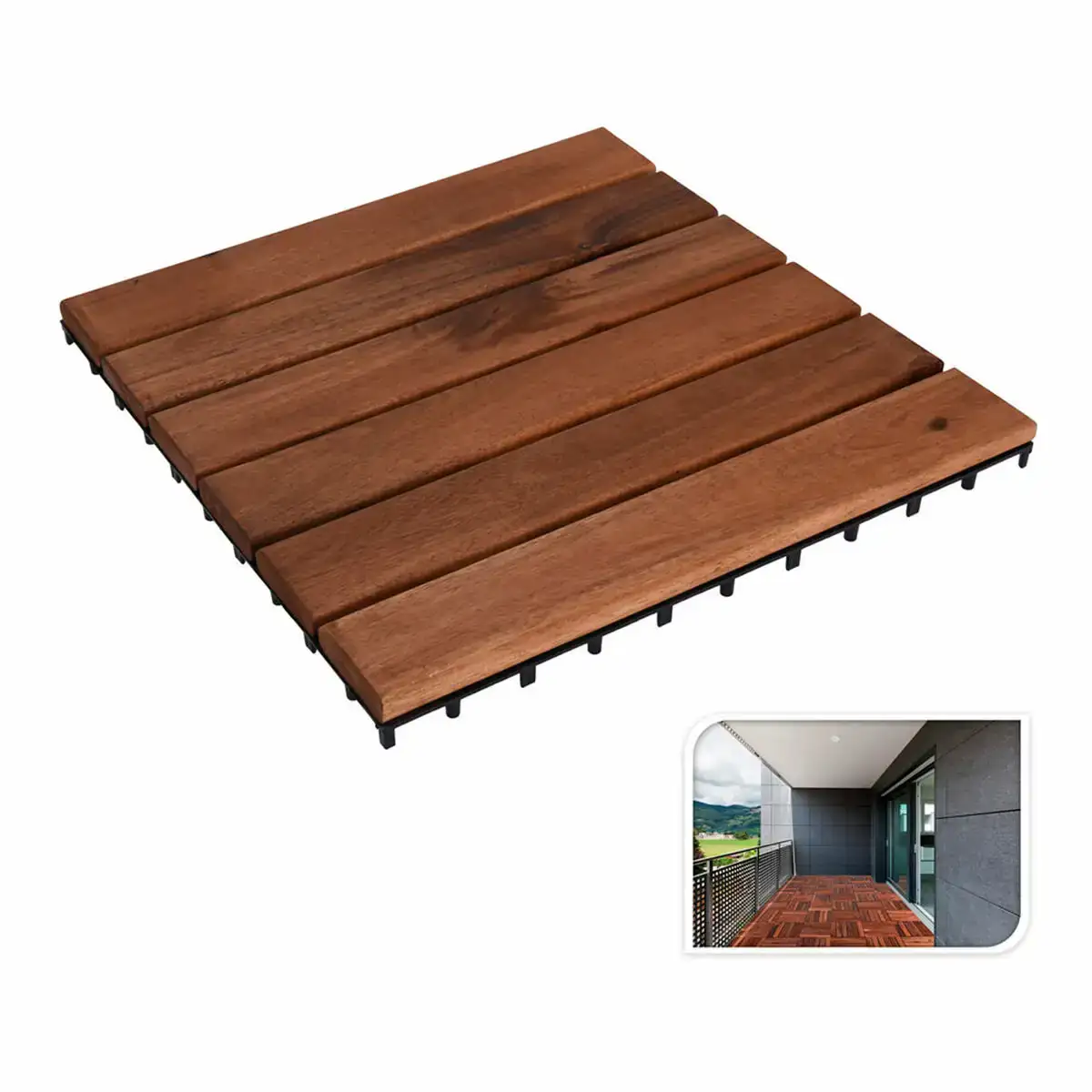 Carreau a emboitement progarden marron bois d acacia 9 pieces 30 x 30 cm _3660. DIAYTAR COTE D'IVOIRE - Où Chaque Achat Raconte une Histoire. Explorez notre boutique en ligne et créez votre propre narration à travers notre diversité de produits, chacun portant une signification unique.