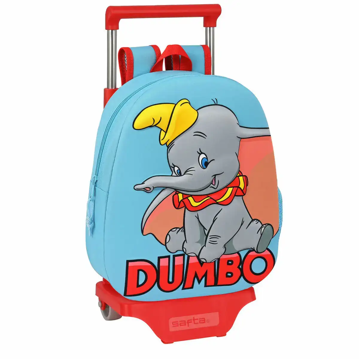 Cartable 3d avec roulettes disney dumbo rouge bleu clair 28 x 10 x 67 cm _3859. DIAYTAR COTE D'IVOIRE - Où Choisir Devient un Acte de Découverte. Découvrez notre gamme et choisissez des produits qui éveillent votre curiosité et élargissent vos horizons.