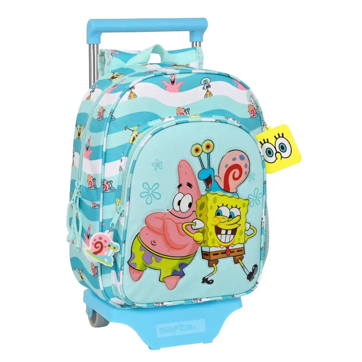 Cartable 3d avec roulettes spongebob stay positive bleu blanc 26 x 34 x 11 cm_9439. DIAYTAR COTE D'IVOIRE - Là où Chaque Produit Est une Trouvaille. Parcourez notre catalogue diversifié et découvrez des articles qui enrichiront votre quotidien, du pratique à l'insolite.