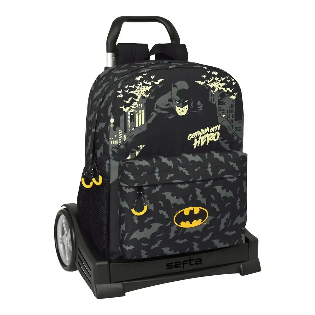 Cartable a roulettes batman hero noir 32 x 43 x 14 cm _2041. DIAYTAR COTE D'IVOIRE - L'Art de Choisir, l'Art de Se Distinquer. Naviguez à travers notre catalogue et choisissez des produits qui ajoutent une note d'élégance à votre style unique.