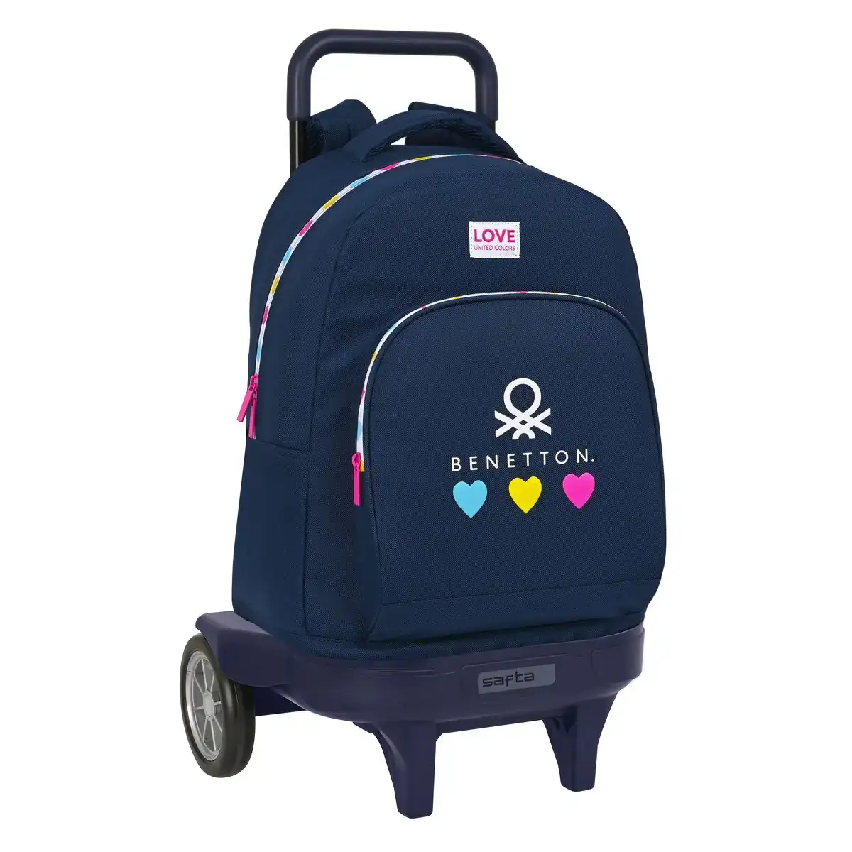 Cartable a roulettes benetton love blue marine 33 x 45 x 22 cm_1115. Bienvenue chez DIAYTAR COTE D'IVOIRE - Votre Destination Shopping Complète! Découvrez une boutique en ligne généraliste au Côte d'Ivoire offrant une vaste gamme de produits, allant des vêtements aux gadgets électroniques, en passant par l'artisanat local.
