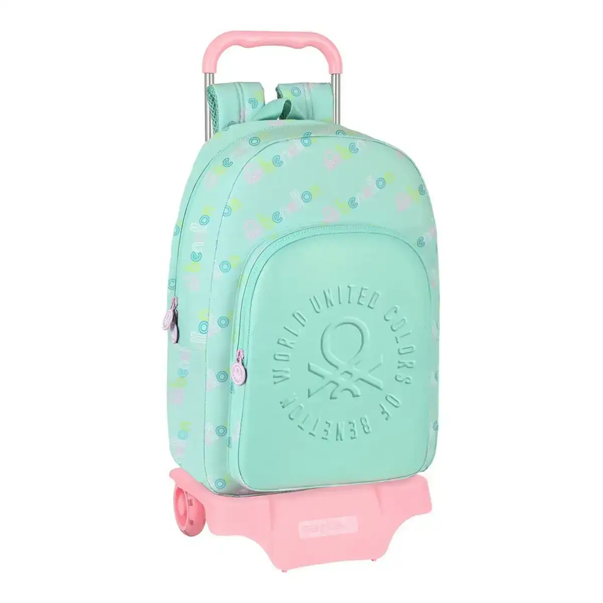Cartable a roulettes benetton world menthe 30 x 46 x 14 cm_7238. DIAYTAR COTE D'IVOIRE - L'Art de Choisir, l'Art de S'émerveiller. Explorez notre boutique en ligne et choisissez des articles qui éveillent votre sens de l'émerveillement.