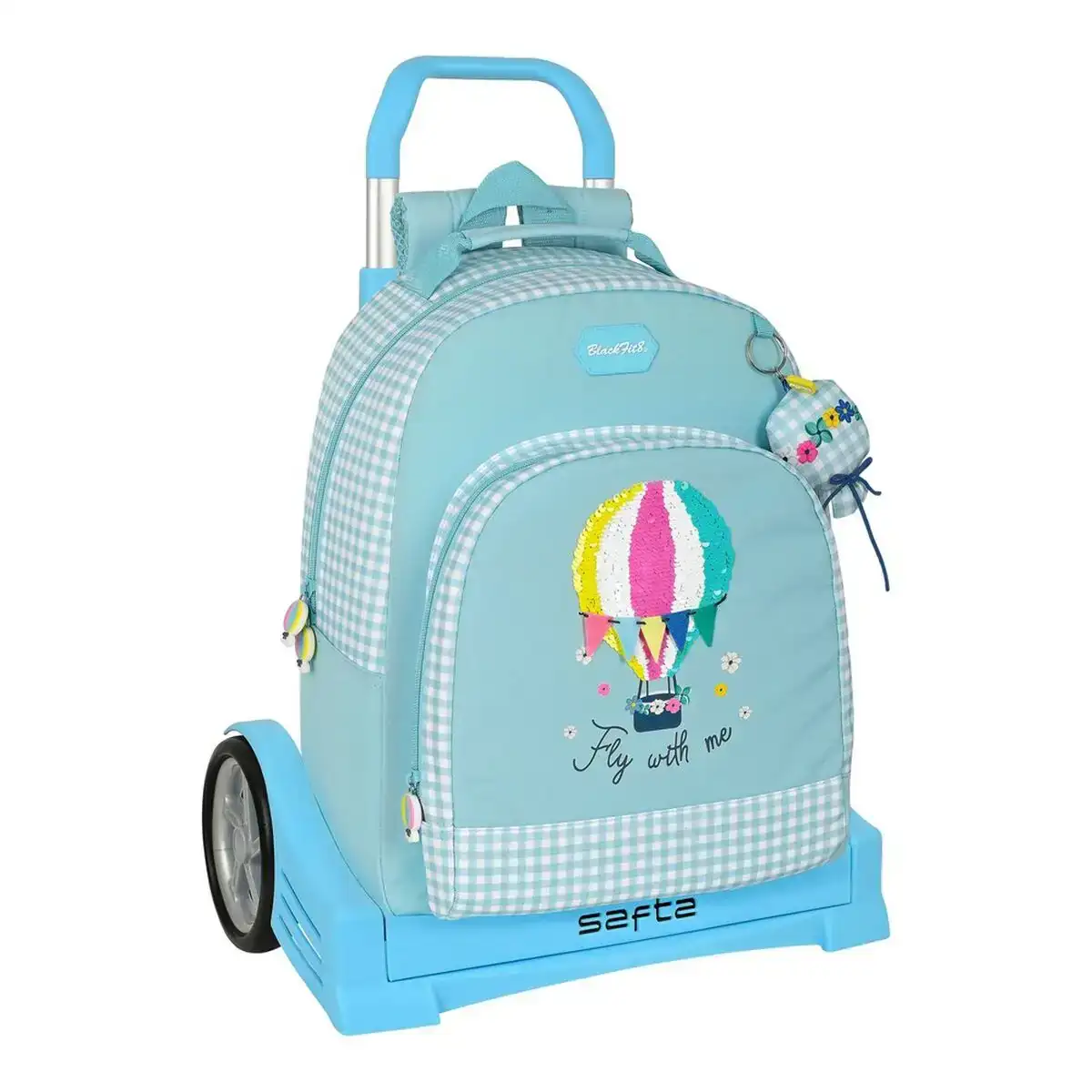 Cartable a roulettes blackfit8 fly with me 32 x 42 x 15 cm blanc bleu ciel_1524. DIAYTAR COTE D'IVOIRE - Votre Passage vers l'Élégance Accessible. Parcourez notre boutique en ligne pour trouver des produits qui vous permettent d'allier style et économies.