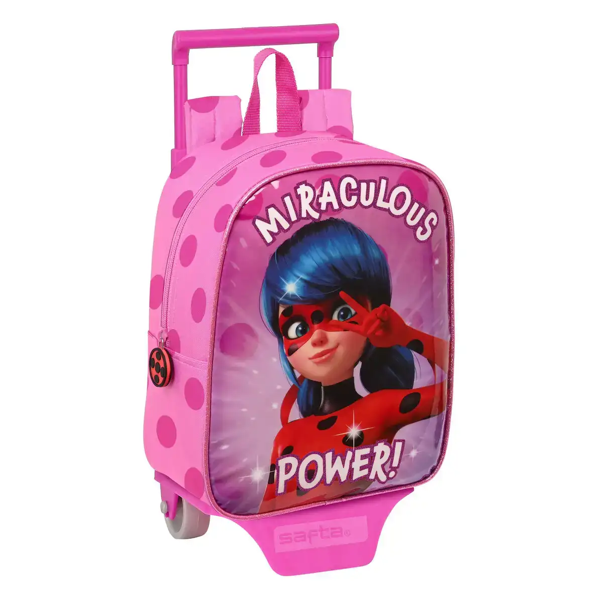 Cartable a roulettes lady bug fuchsia 22 x 28 x 10 cm _2950. DIAYTAR COTE D'IVOIRE - Votre Plateforme Shopping Engagée. Explorez notre catalogue et choisissez des produits qui reflètent notre dévouement envers la qualité et la satisfaction du client.