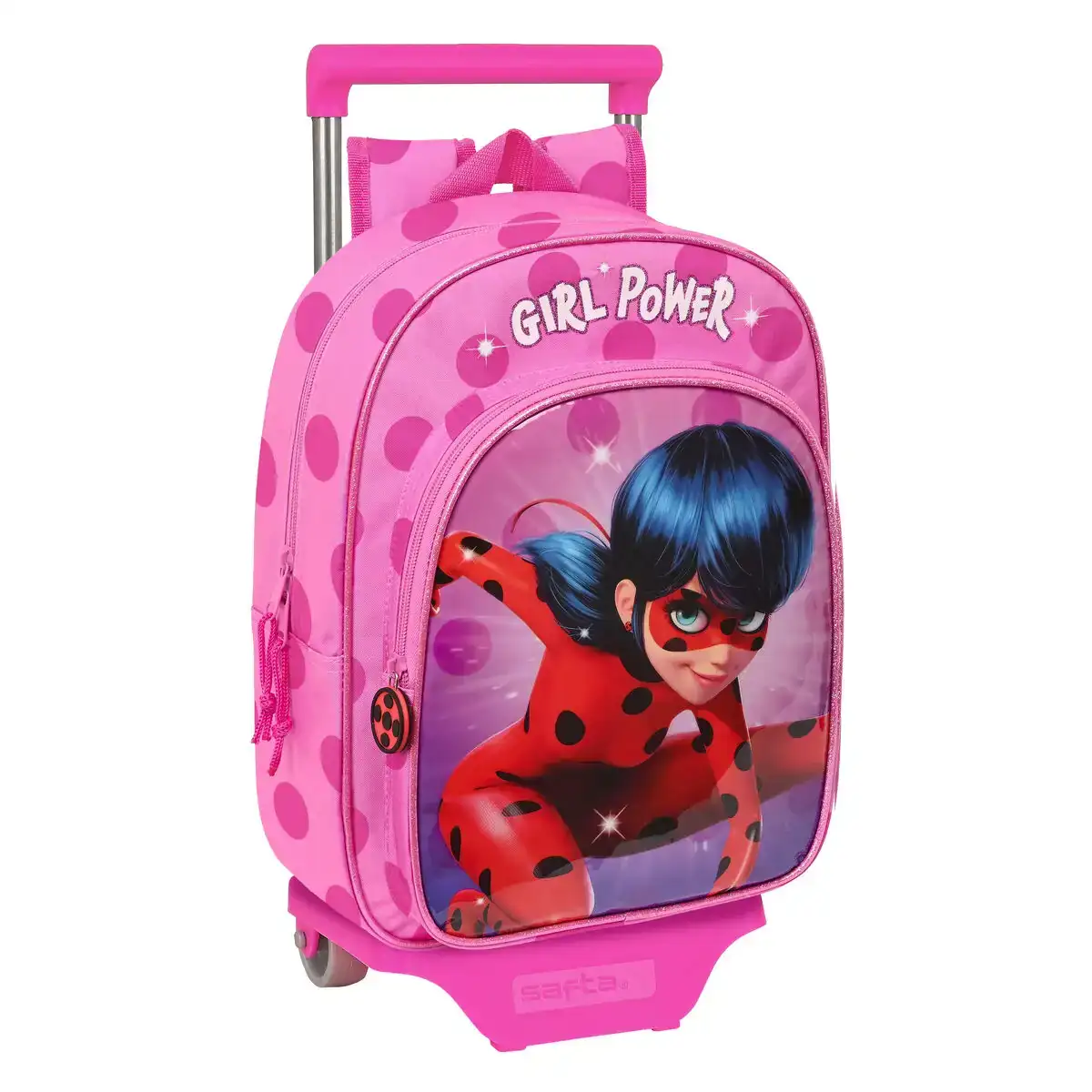 Cartable a roulettes lady bug fuchsia 26 x 34 x 11 cm _9432. DIAYTAR COTE D'IVOIRE - Où Chaque Achat Raconte une Histoire. Explorez notre boutique en ligne et créez votre propre narration à travers notre diversité de produits, chacun portant une signification unique.
