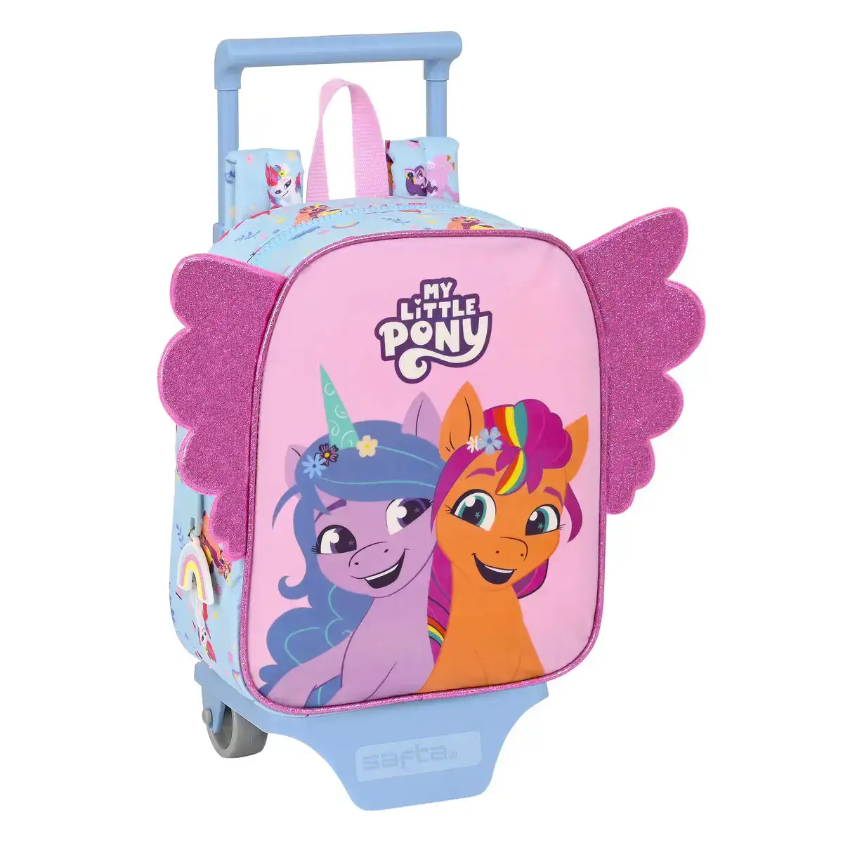 Cartable a roulettes my little pony wild free bleu rose 22 x 27 x 10 cm_4249. DIAYTAR COTE D'IVOIRE - Là où Chaque Produit Évoque une Émotion. Parcourez notre catalogue et choisissez des articles qui vous touchent et qui enrichissent votre expérience.