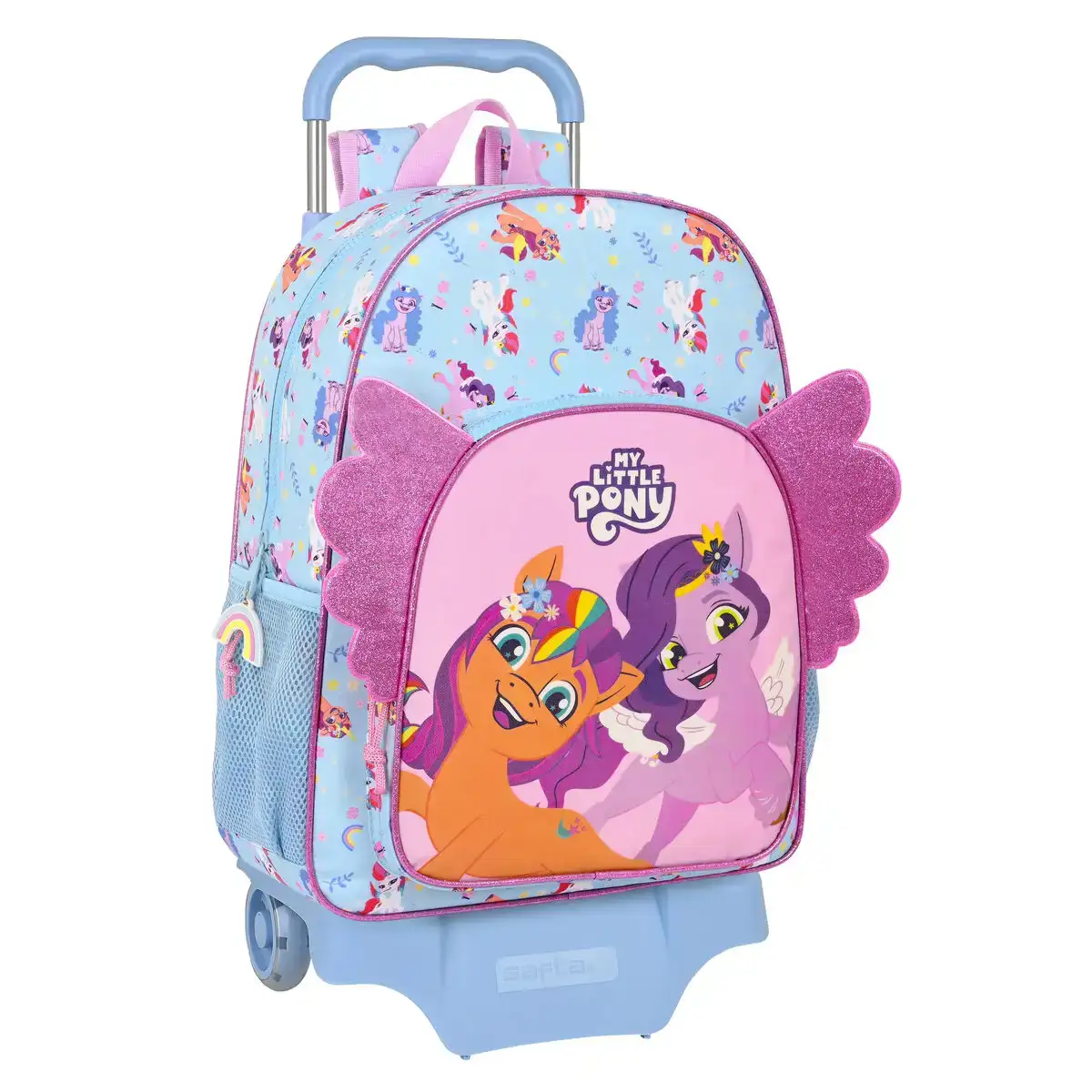 Cartable a roulettes my little pony wild free bleu rose 33 x 42 x 14 cm_7524. DIAYTAR COTE D'IVOIRE - Où Chaque Détail Fait la Différence. Parcourez notre sélection soignée et choisissez des articles qui rehaussent votre quotidien, du fonctionnel à l'esthétique.