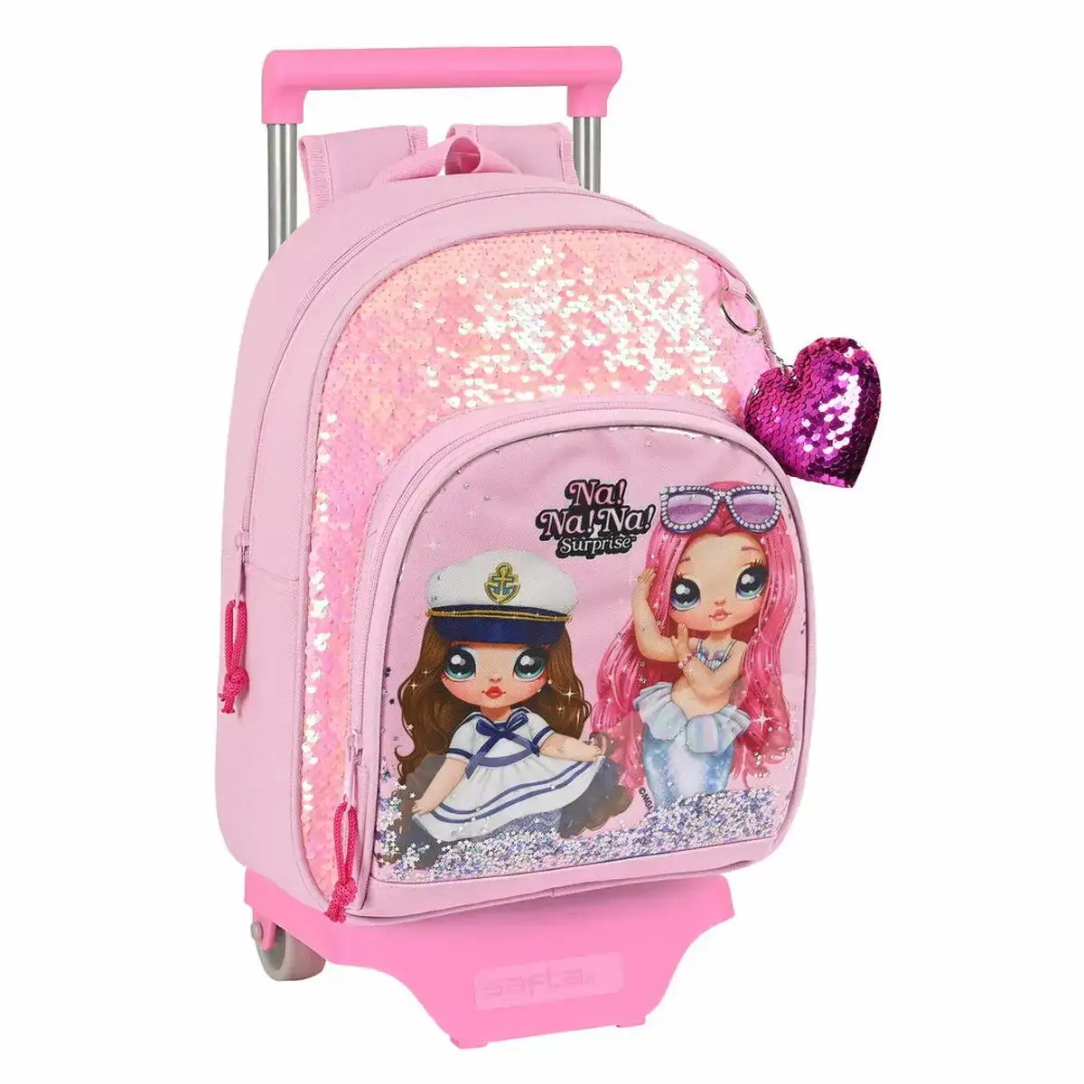 Cartable a roulettes na na na surprise sparkles rose 28 x 34 x 10 cm _1825. DIAYTAR COTE D'IVOIRE - L'Art de Vivre le Shopping Inspiré. Parcourez notre catalogue et choisissez des produits qui reflètent votre passion pour la beauté et l'authenticité.