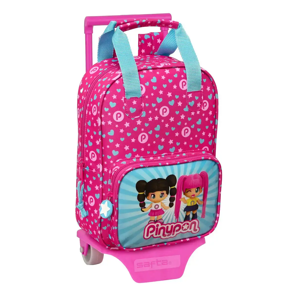 Cartable a roulettes pinypon bleu rose 20 x 28 x 8 cm_9685. DIAYTAR COTE D'IVOIRE - Où Choisir est un Acte d'Amour pour le Côte d'Ivoire. Explorez notre boutique en ligne et choisissez des articles qui célèbrent la culture et l'artisanat du pays.