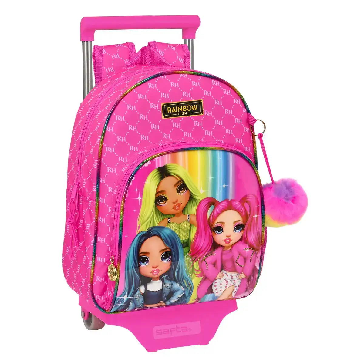 Cartable a roulettes rainbow high fuchsia 28 x 34 x 10 cm _8261. DIAYTAR COTE D'IVOIRE - Là où l'Élégance Devient un Mode de Vie. Naviguez à travers notre gamme et choisissez des produits qui apportent une touche raffinée à votre quotidien.