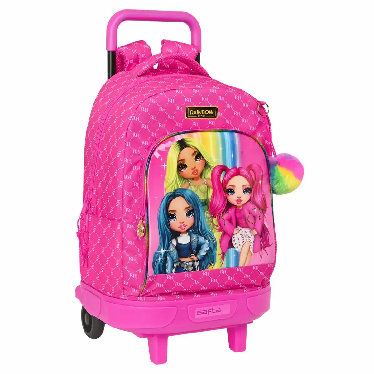 Cartable a roulettes rainbow high fuchsia 33 x 45 x 22 cm _7745. DIAYTAR COTE D'IVOIRE - Là où Chaque Produit Évoque une Émotion. Parcourez notre catalogue et choisissez des articles qui vous touchent et qui enrichissent votre expérience.