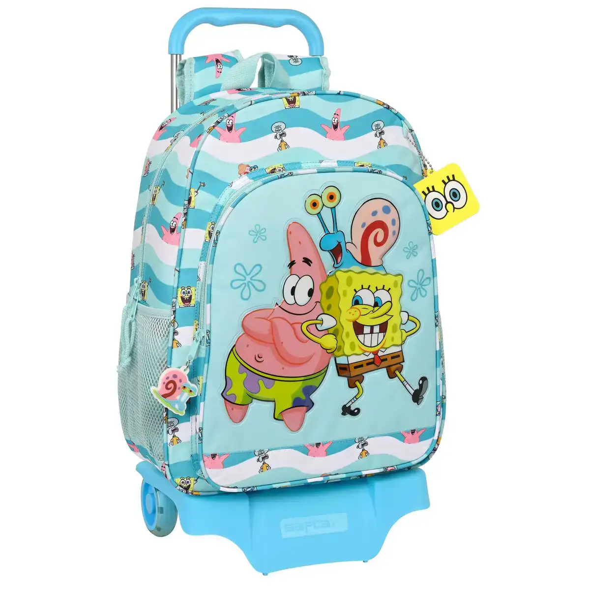 Cartable a roulettes spongebob stay positive bleu blanc 33 x 42 x 14 cm _8467. DIAYTAR COTE D'IVOIRE - Votre Passage vers le Raffinement. Plongez dans notre univers de produits exquis et choisissez des articles qui ajoutent une touche de sophistication à votre vie.