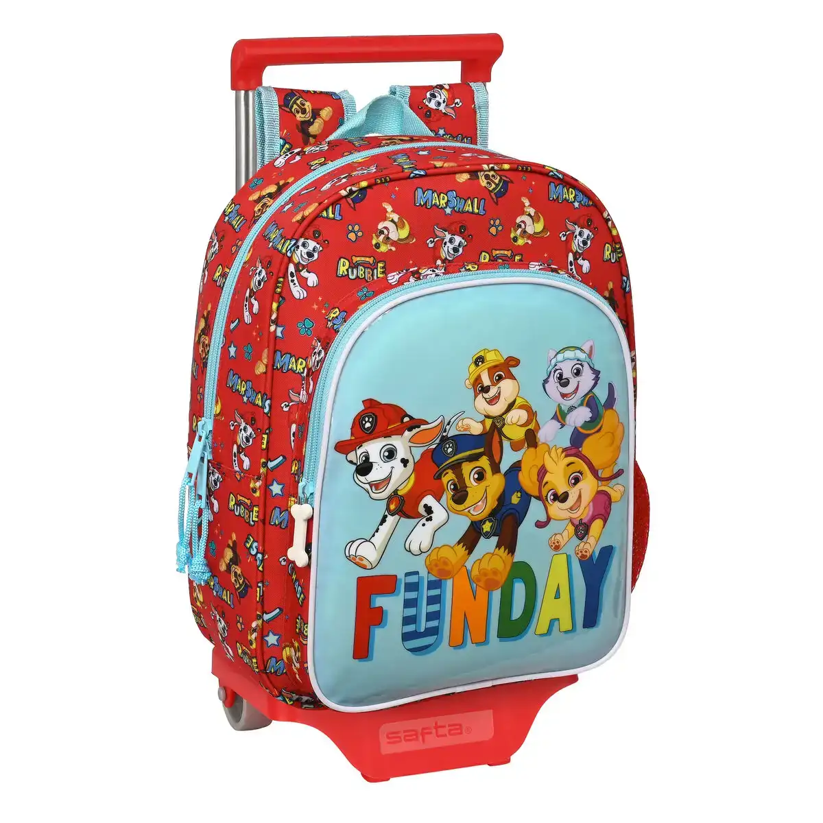 Cartable a roulettes the paw patrol funday rouge bleu clair 26 x 34 x 11 cm _3228. DIAYTAR COTE D'IVOIRE - Où Choisir est un Plaisir. Explorez notre boutique en ligne et choisissez parmi des produits de qualité qui satisferont vos besoins et vos goûts.