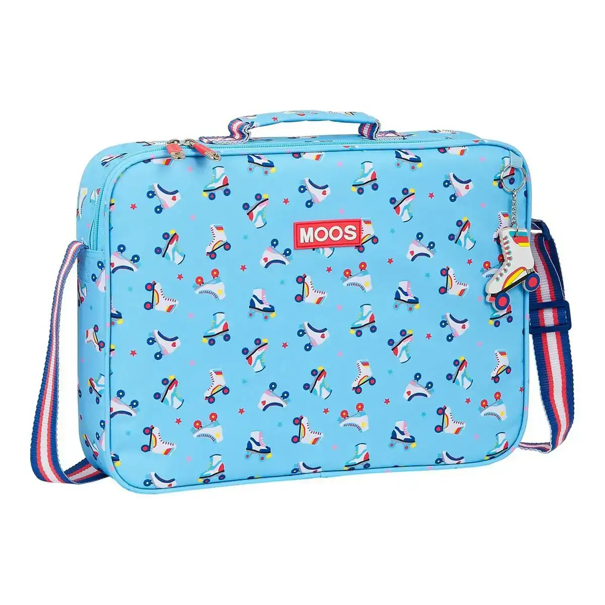 Cartable d ecole rollers moos rollers bleu clair multicouleur 38 x 28 x 6 cm _5694. DIAYTAR COTE D'IVOIRE - Où Choisir est un Plaisir. Explorez notre boutique en ligne et choisissez parmi des produits de qualité qui satisferont vos besoins et vos goûts.