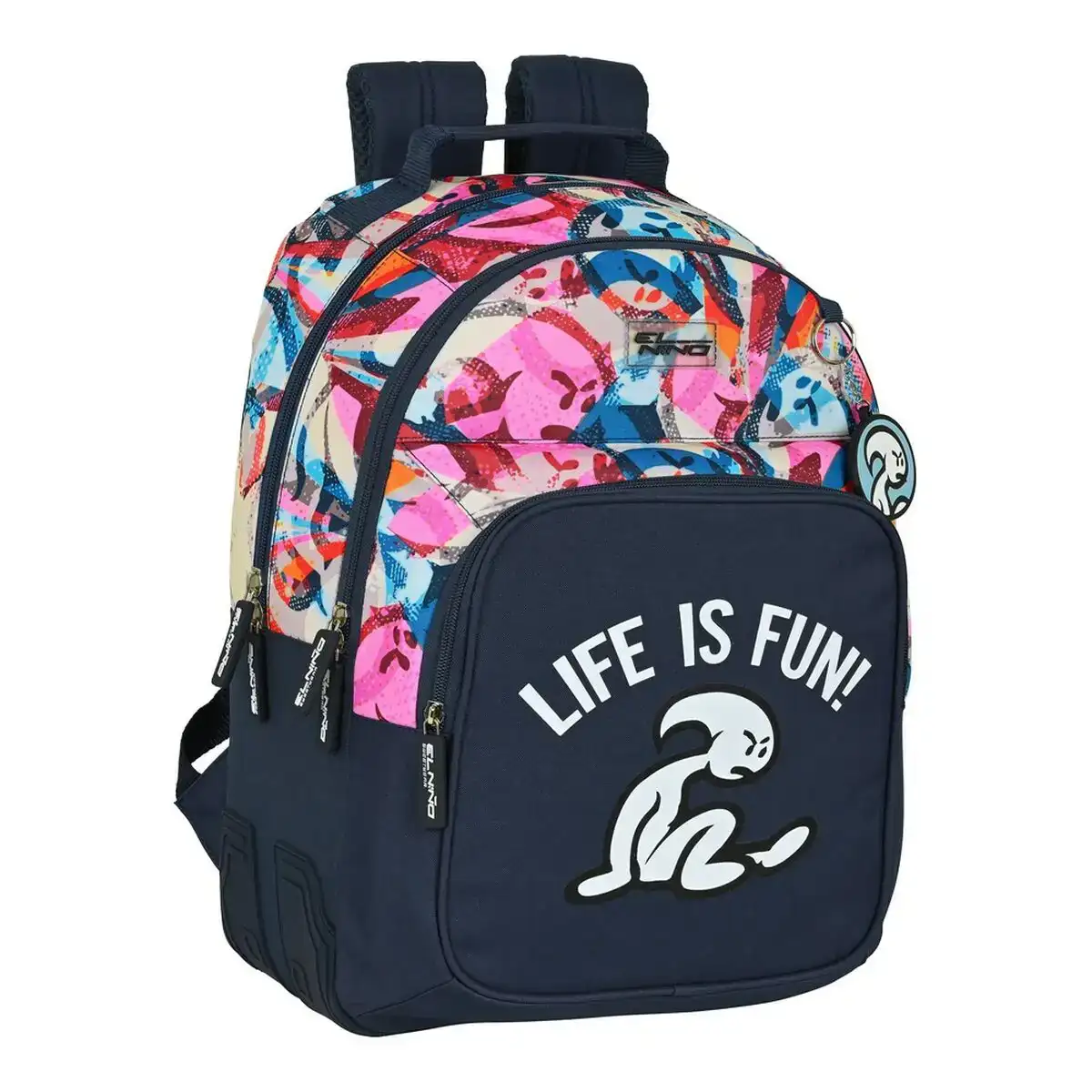 Cartable el nino life is fun multicouleur 32 x 42 x 15 cm _5392. DIAYTAR COTE D'IVOIRE - L'Art de Vivre en Couleurs. Découvrez notre boutique en ligne et trouvez des produits qui ajoutent une palette vibrante à votre quotidien.