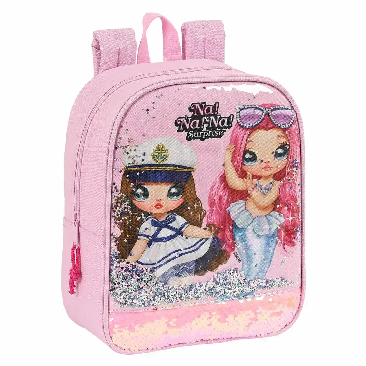 Cartable na na na surprise sparkles rose 22 x 27 x 10 cm _6338. DIAYTAR COTE D'IVOIRE - Votre Portail vers l'Extraordinaire. Parcourez nos collections et découvrez des produits qui vous emmènent au-delà de l'ordinaire, créant une expérience de shopping mémorable.