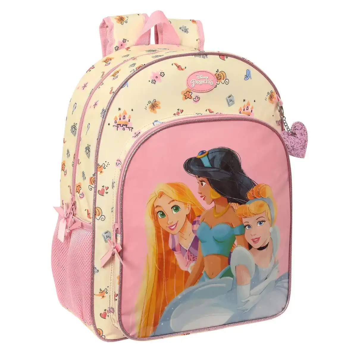 Cartable princesses disney magical beige rose 33 x 42 x 14 cm_8837. DIAYTAR COTE D'IVOIRE - Votre Portail vers l'Extraordinaire. Parcourez nos collections et découvrez des produits qui vous emmènent au-delà de l'ordinaire, créant une expérience de shopping mémorable.