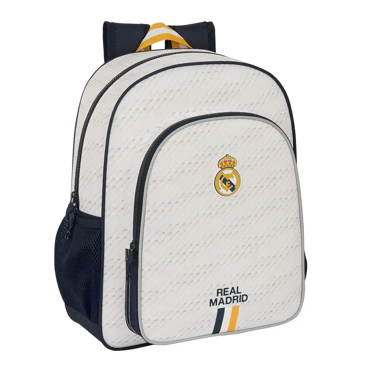 Cartable real madrid c f blanc 32 x 38 x 12 cm_2897. DIAYTAR COTE D'IVOIRE - Là où Chaque Achat a du Sens. Explorez notre gamme et choisissez des produits qui racontent une histoire, votre histoire.