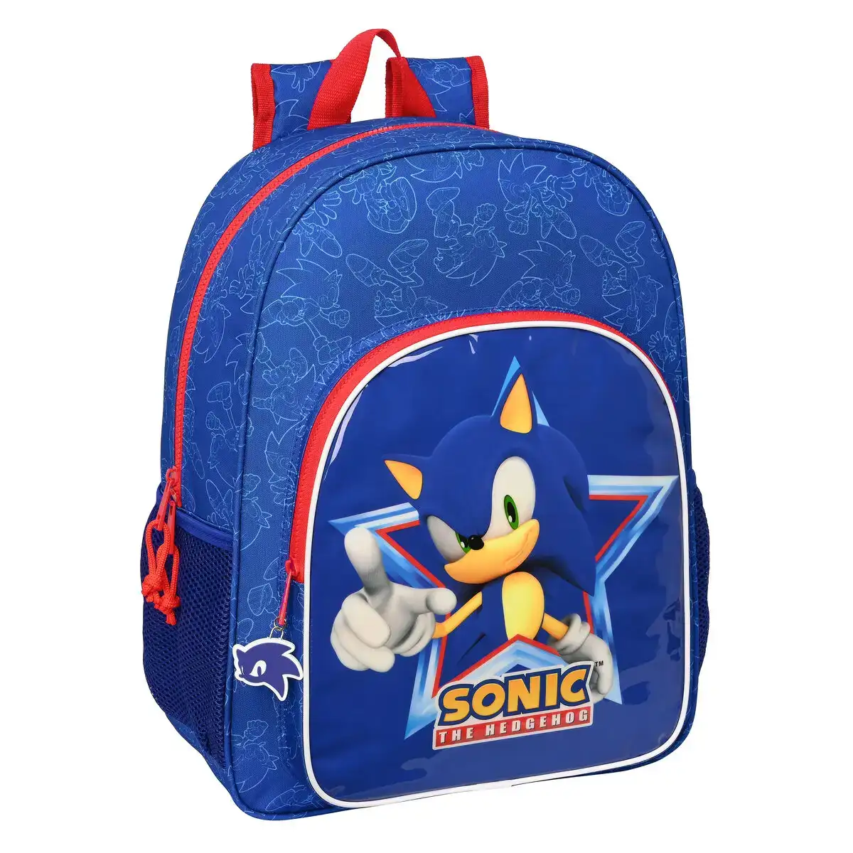 Cartable sonic let s roll blue marine 33 x 42 x 14 cm_3640. DIAYTAR COTE D'IVOIRE - Où Choisir est un Voyage Cultuel. Explorez notre boutique en ligne et découvrez des produits qui célèbrent la richesse et la diversité culturelle du Côte d'Ivoire.