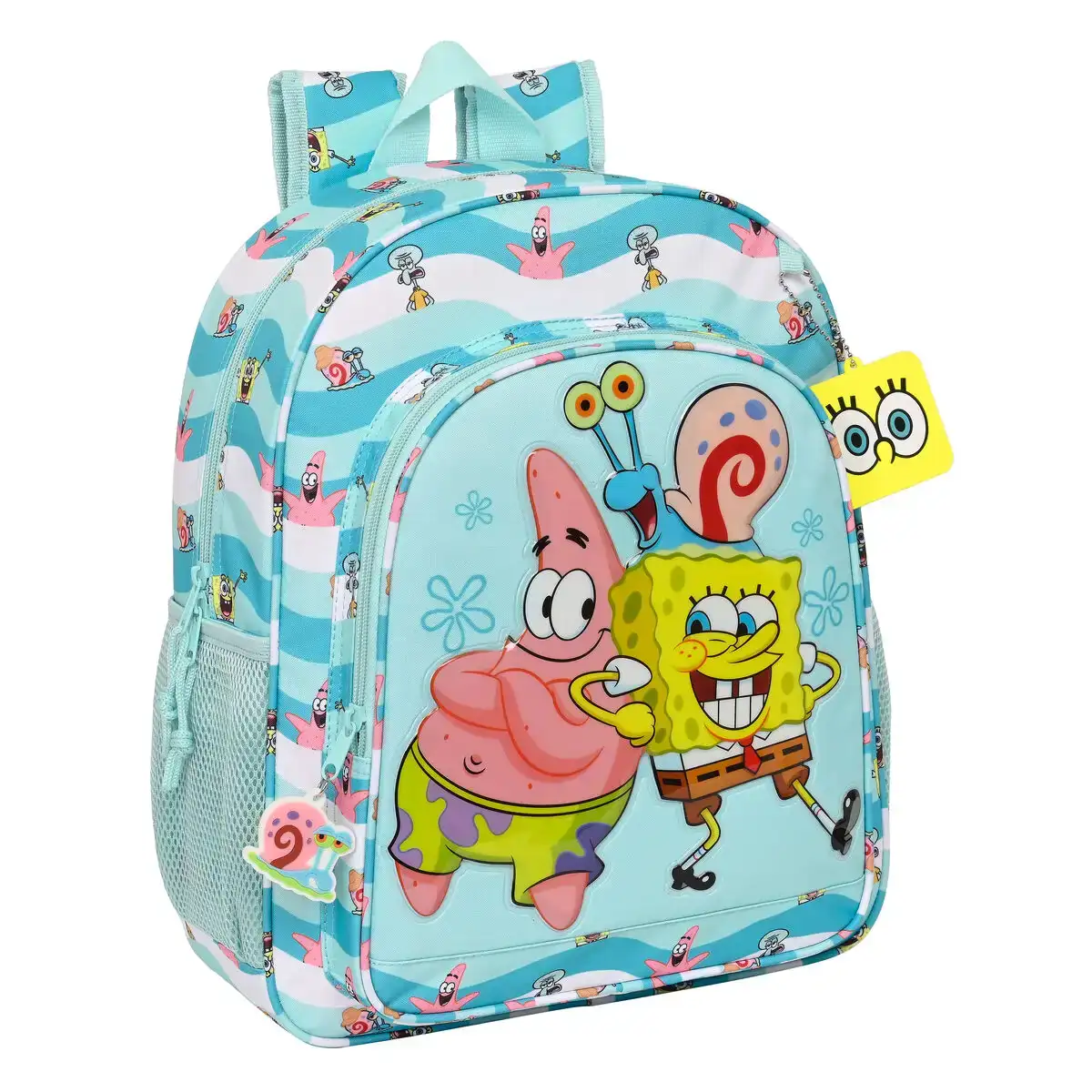 Cartable spongebob stay positive bleu blanc 32 x 38 x 12 cm _4831. DIAYTAR COTE D'IVOIRE - Où Chaque Produit a sa Place. Parcourez notre catalogue et choisissez des articles qui s'intègrent parfaitement à votre style et à votre espace.