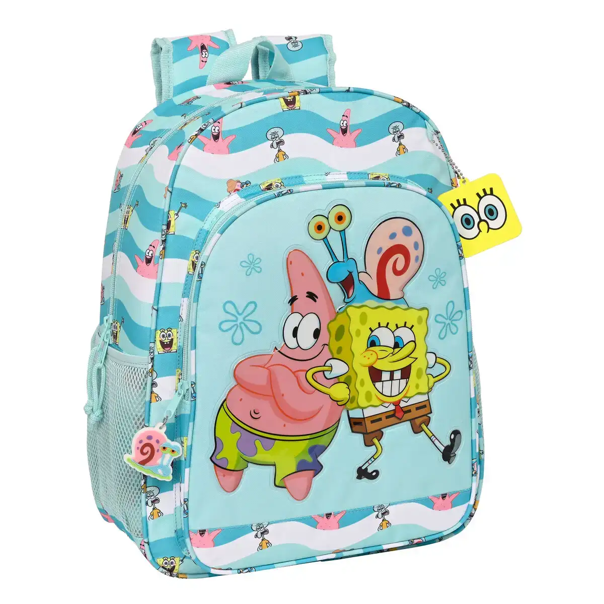 Cartable spongebob stay positive bleu blanc 33 x 42 x 14 cm _9614. DIAYTAR COTE D'IVOIRE - Où Choisir Devient une Découverte. Explorez notre boutique en ligne et trouvez des articles qui vous surprennent et vous ravissent à chaque clic.