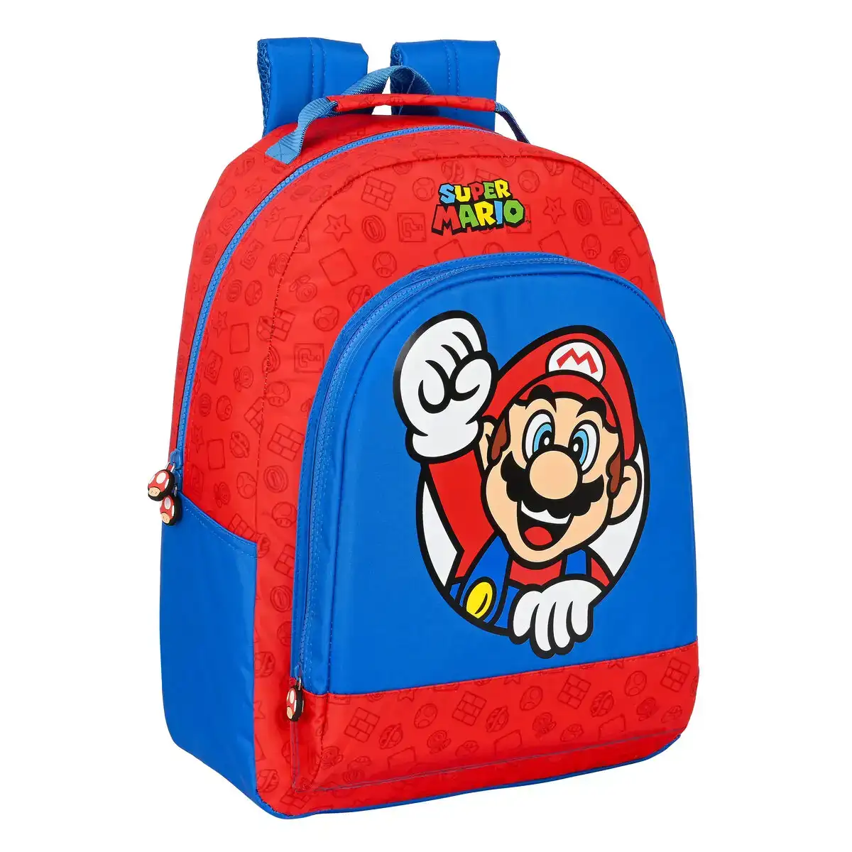 Cartable super mario bleu rouge 32 x 42 x 15 cm_1247. DIAYTAR COTE D'IVOIRE - Où le Shopping est un Plaisir Engagé. Parcourez notre catalogue et choisissez des produits qui respectent vos valeurs et vos attentes.