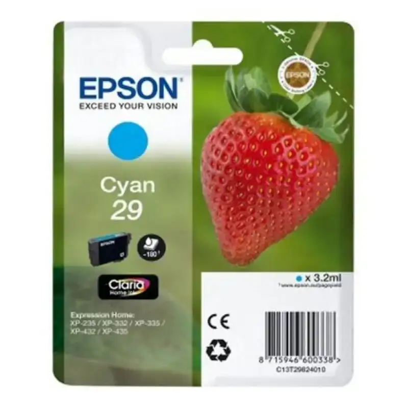 Cartouche d encre compatible epson c13t29824022 cyan_6867. DIAYTAR COTE D'IVOIRE - Où le Shopping Devient une Aventure Culturelle. Plongez dans notre univers de produits qui célèbrent l'héritage et l'artisanat du Côte d'Ivoire.