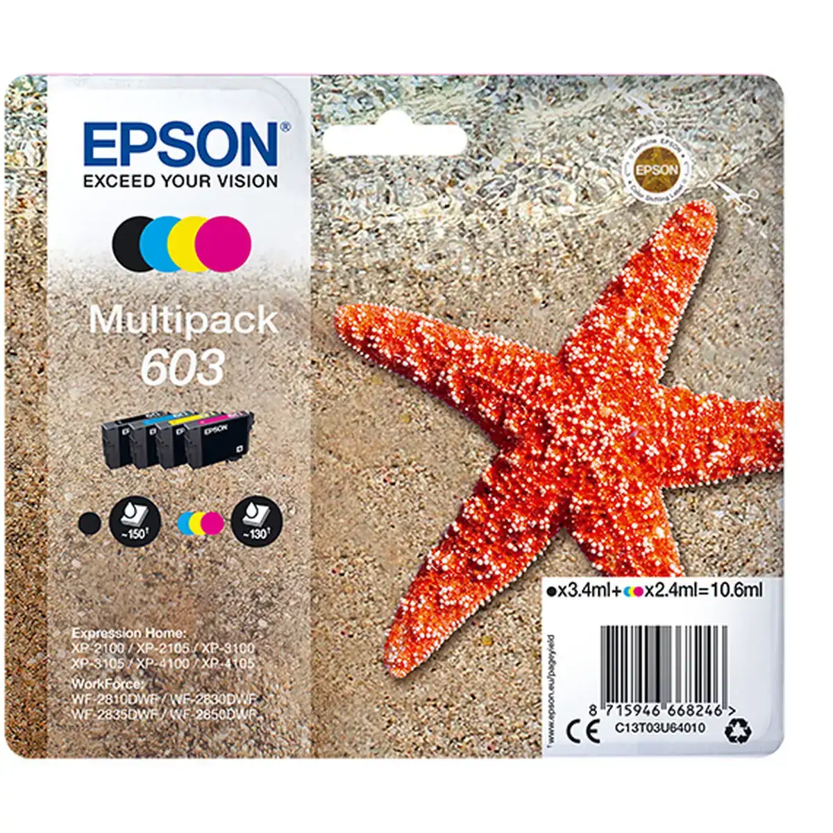 Cartouche d encre originale epson c13t03u64020 10 6 ml multicouleur_9443. DIAYTAR COTE D'IVOIRE - L'Art de Magasiner sans Frontières. Parcourez notre vaste sélection d'articles et trouvez tout ce dont vous avez besoin, du chic à l'authentique, du moderne au traditionnel.