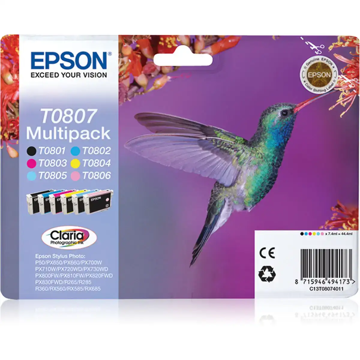 Cartouche d encre originale epson c13t08074021 multicouleur_5275. Entrez dans l'Univers de DIAYTAR COTE D'IVOIRE - Où le Choix Rencontre l'Authenticité. Explorez nos rayons virtuels et trouvez des produits qui incarnent la richesse de notre culture.