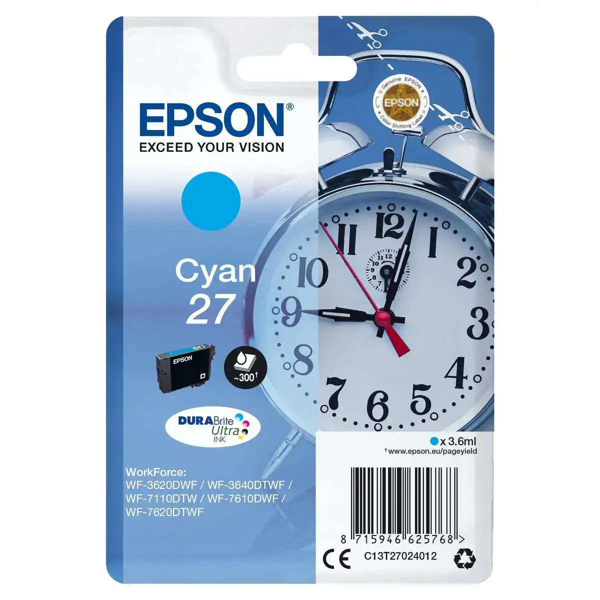 Cartouche d encre originale epson c13t27024022 cyan_2655. Entrez dans l'Univers de DIAYTAR COTE D'IVOIRE - Où Chaque Produit a sa Place. Explorez nos rayons virtuels et choisissez des articles qui s'intègrent parfaitement à votre style de vie.