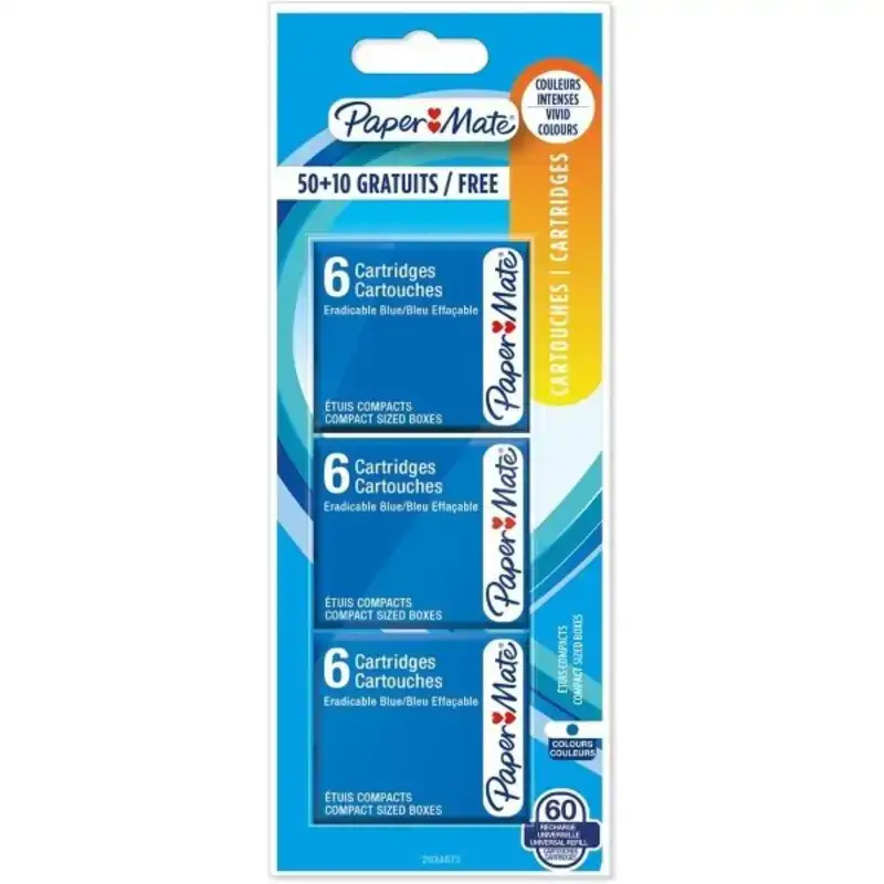 Cartouches de remplacement paper mate 60 pcs reconditionne a _3459. DIAYTAR COTE D'IVOIRE - Là où Chaque Achat a du Sens. Explorez notre gamme et choisissez des produits qui racontent une histoire, votre histoire.