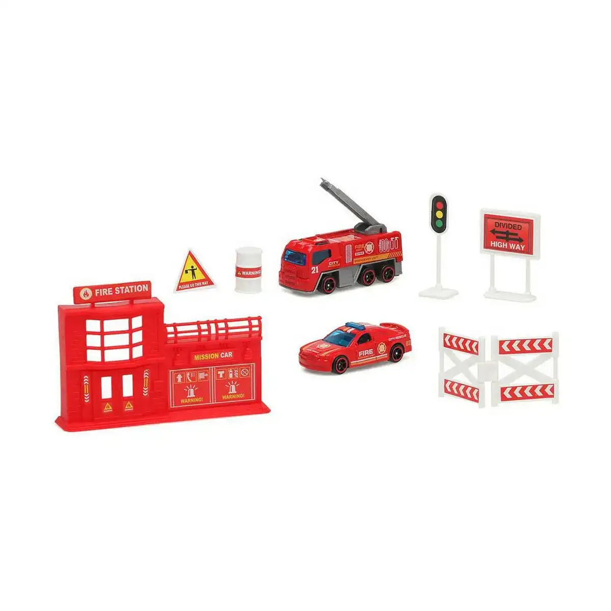Caserne de pompiers rouge 24 x 15 cm_2270. DIAYTAR COTE D'IVOIRE - Où Choisir est un Voyage Cultuel. Explorez notre boutique en ligne et découvrez des produits qui célèbrent la richesse et la diversité culturelle du Côte d'Ivoire.