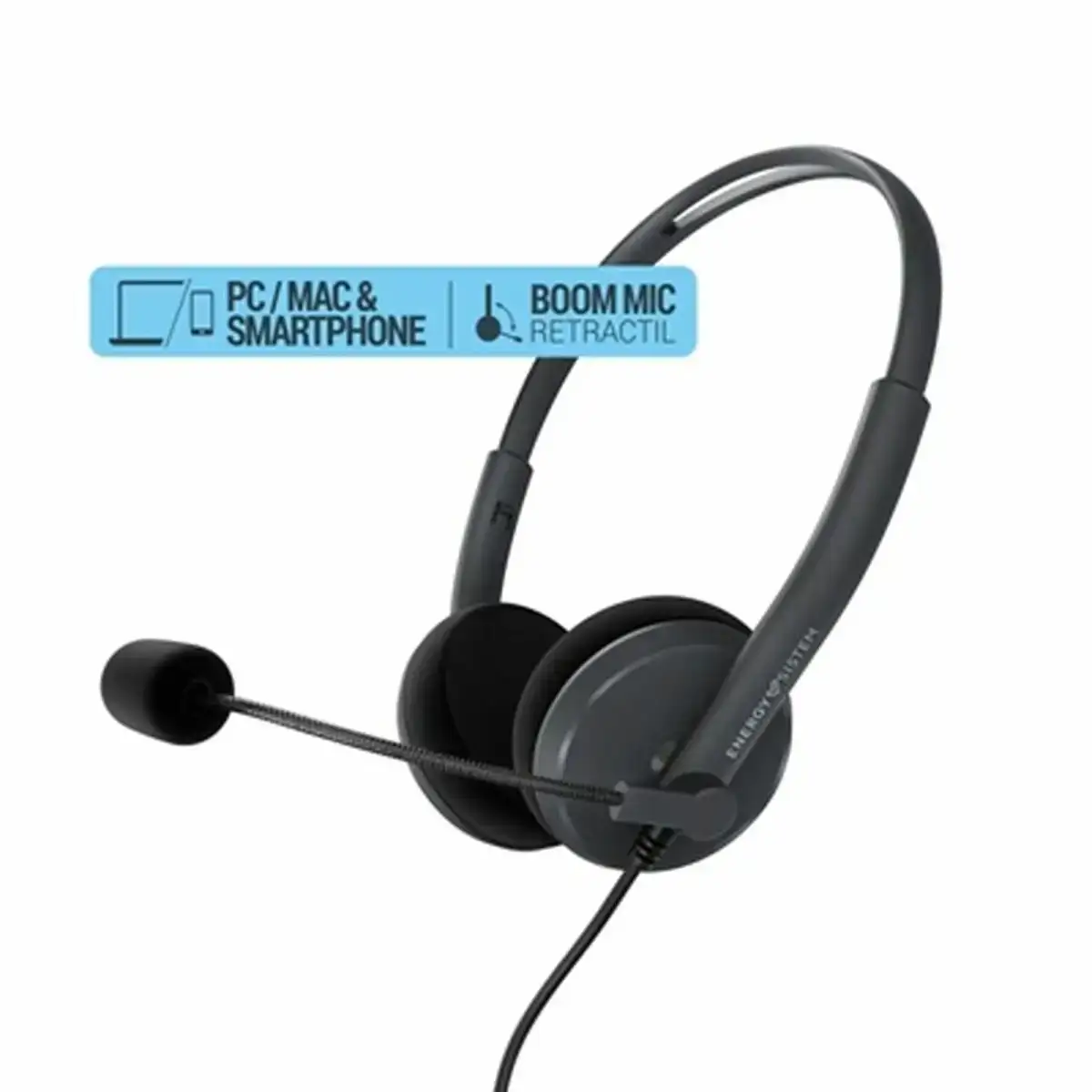 Casque microphone energy sistem anthracite_1530. Bienvenue sur DIAYTAR COTE D'IVOIRE - Votre Évasion Shopping Personnalisée. Parcourez notre collection unique et trouvez des articles qui reflètent votre style et votre individualité.