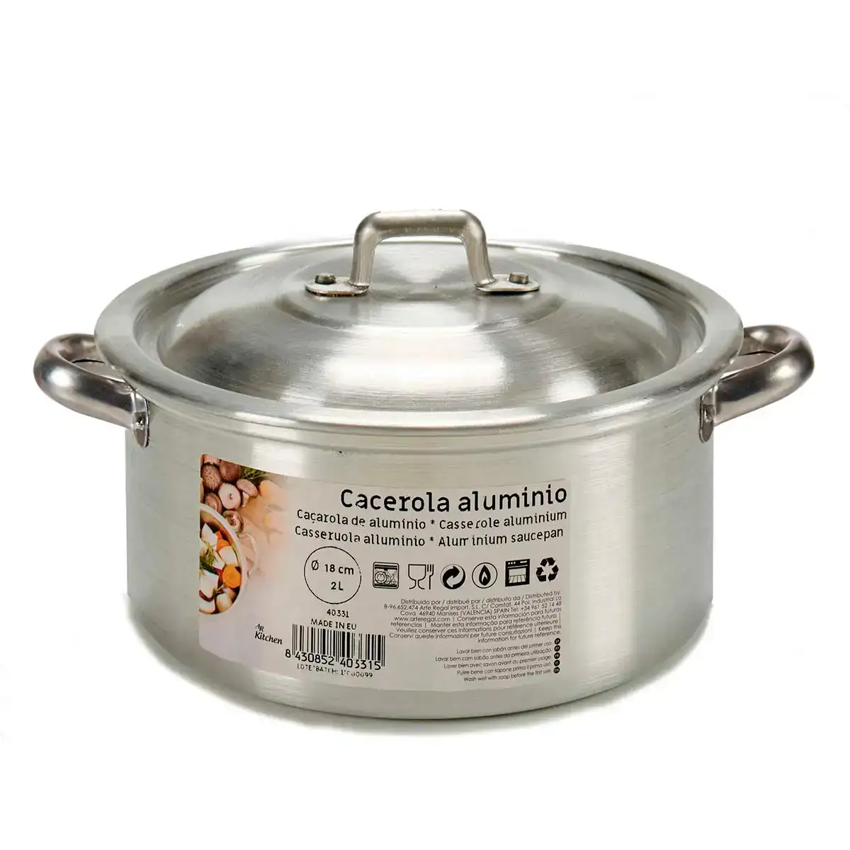 Casserole 2 l argente aluminium_7044. DIAYTAR COTE D'IVOIRE - Là où Chaque Produit a son Histoire. Découvrez notre gamme de produits, chacun portant en lui le récit de l'artisanat et de la passion, pour vous offrir une expérience de shopping authentique.