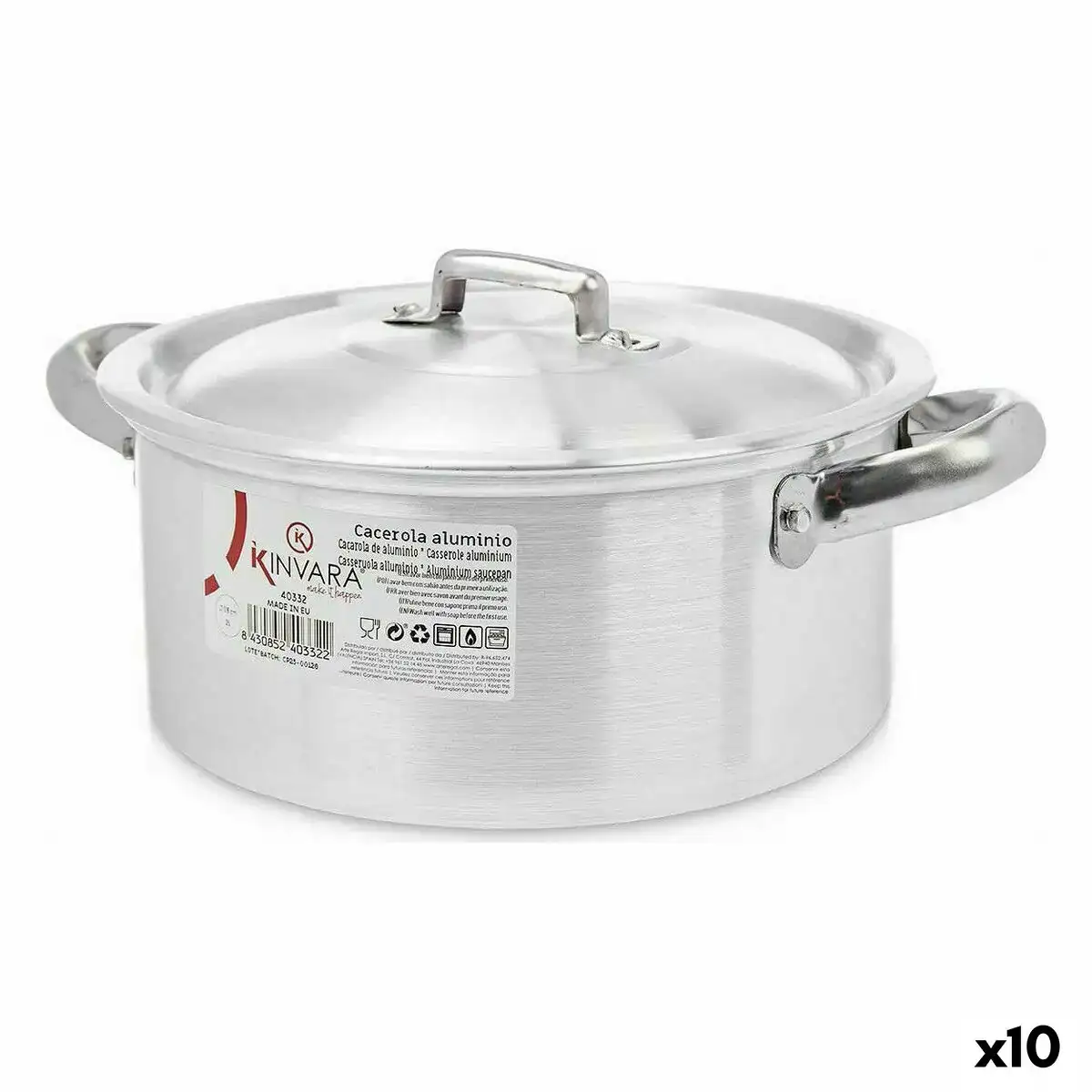 Casserole avec couvercle argente aluminium 10 unites _7403. DIAYTAR COTE D'IVOIRE - Où la Tradition Renouvelée Rencontre l'Innovation. Explorez notre gamme de produits qui fusionnent l'héritage culturel avec les besoins contemporains.
