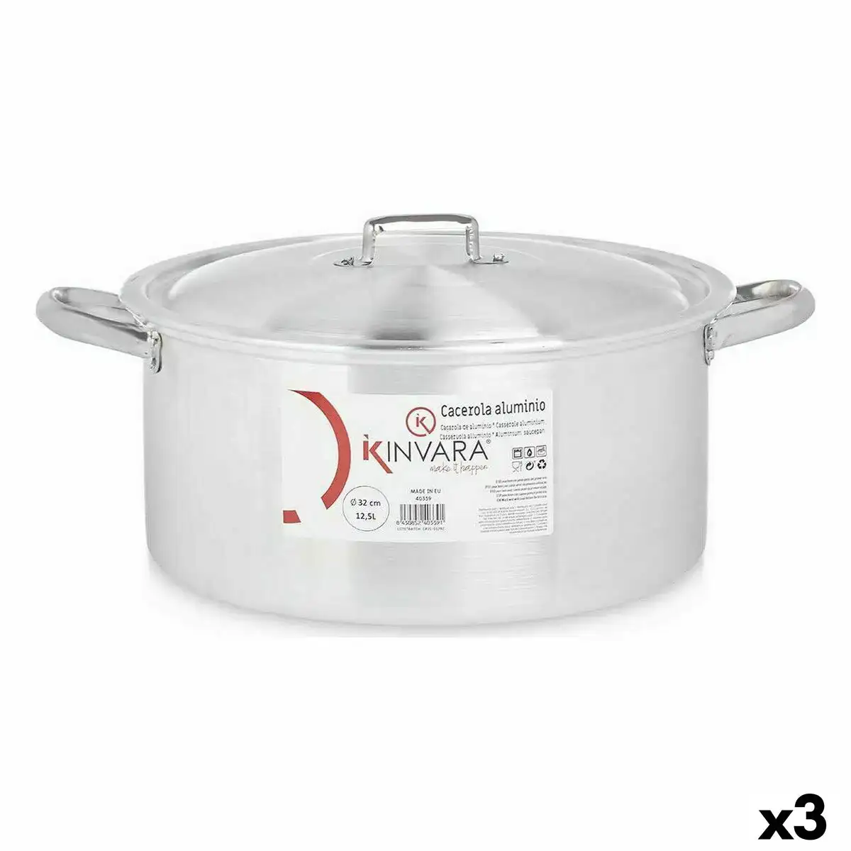 Casserole avec couvercle argente aluminium 12 5 l 3 unites _4512. DIAYTAR COTE D'IVOIRE - Où Chaque Achat Raconte une Histoire. Explorez notre boutique en ligne et créez votre propre narration à travers notre diversité de produits, chacun portant une signification unique.