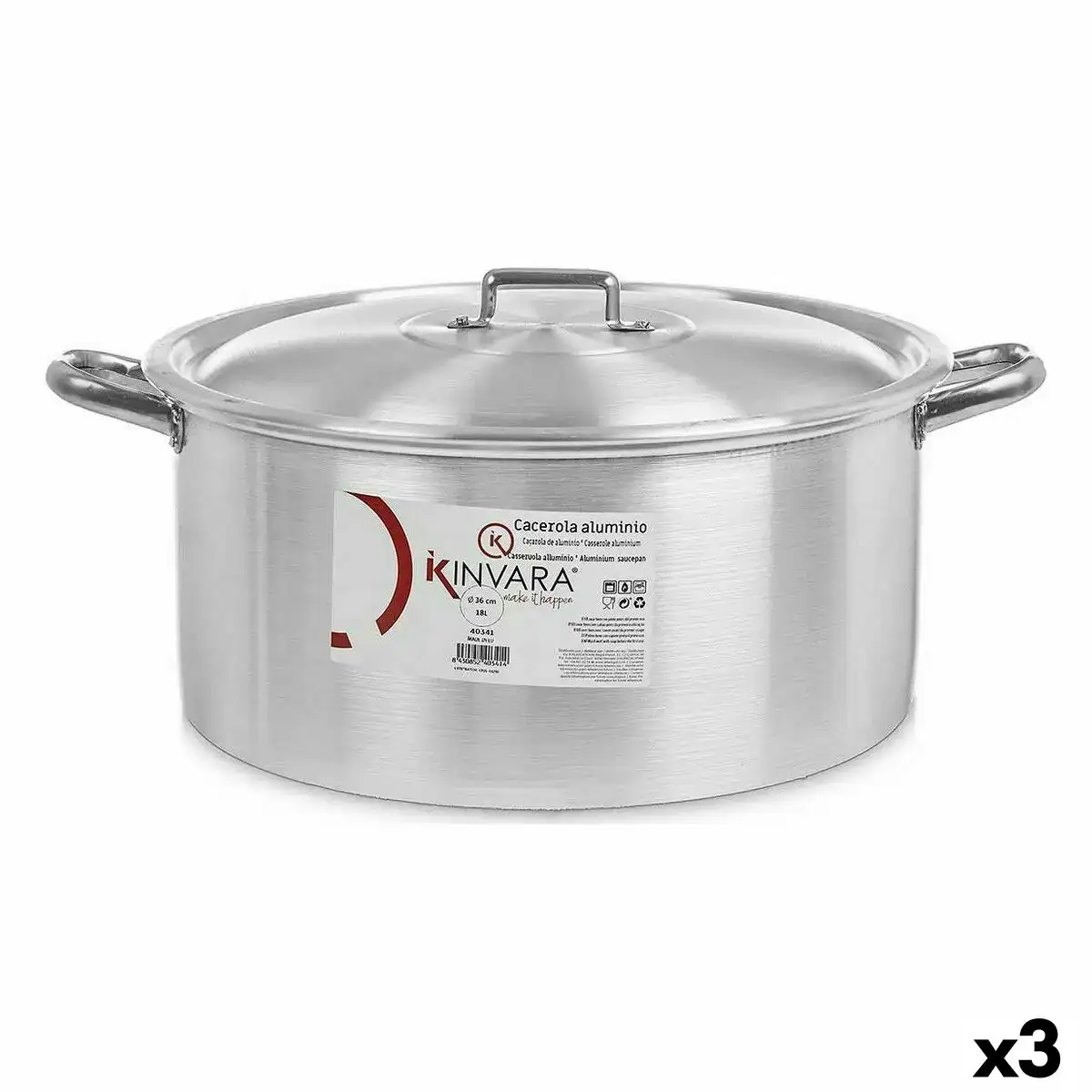 Casserole avec couvercle argente aluminium 18 l 3 unites _8325. Entrez dans l'Univers de DIAYTAR COTE D'IVOIRE - Où Choisir est un Plaisir. Explorez notre catalogue diversifié et trouvez des articles qui reflètent vos goûts et votre personnalité.