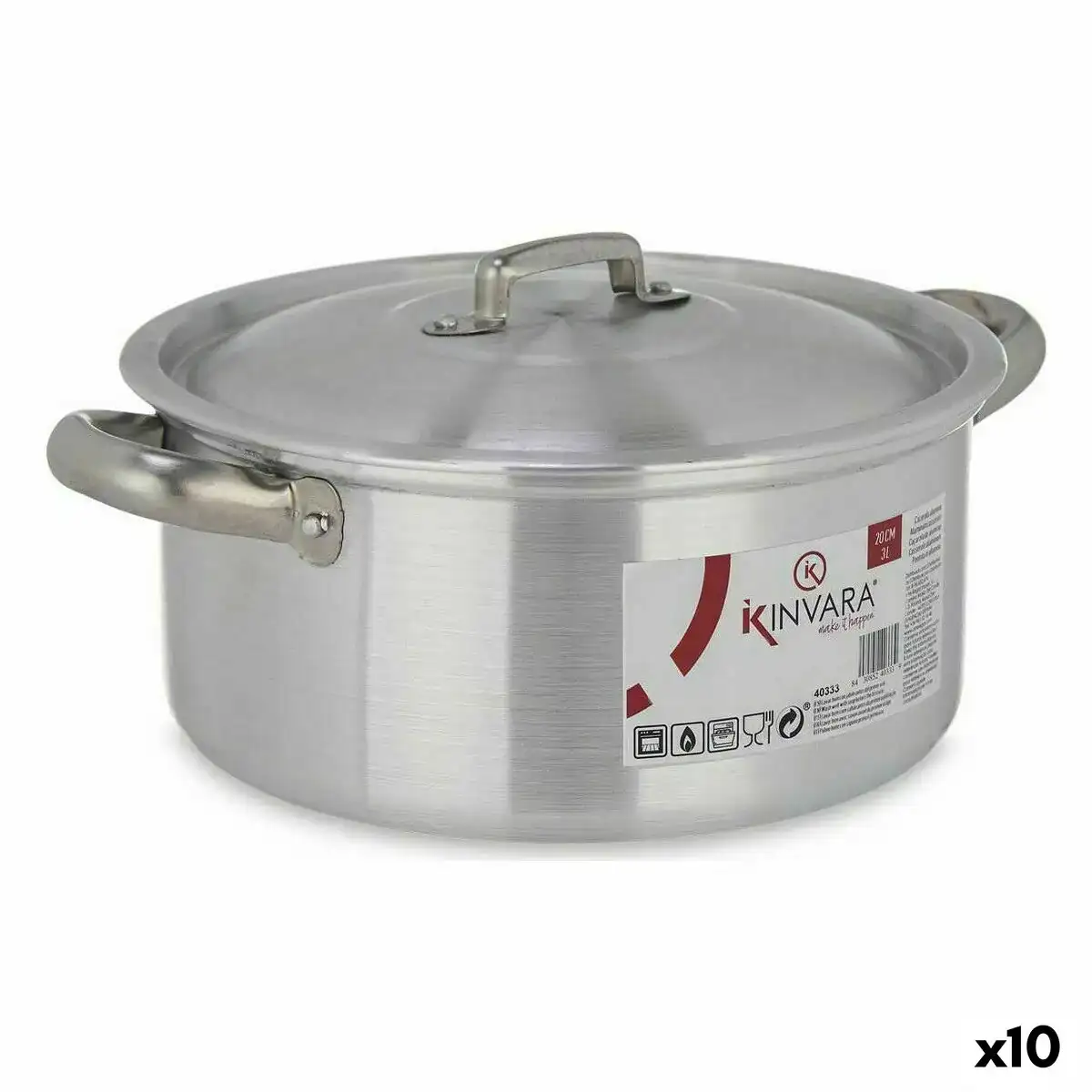 Casserole avec couvercle argente aluminium 3 l 10 unites _9067. DIAYTAR COTE D'IVOIRE - Où Choisir Devient une Expression de Soi. Découvrez notre boutique en ligne et trouvez des articles qui révèlent votre personnalité et votre style.