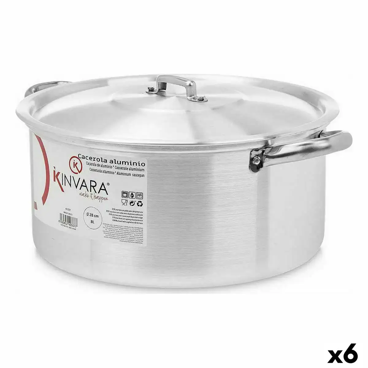 Casserole avec couvercle argente aluminium 8 l 6 unites _6106. DIAYTAR COTE D'IVOIRE - Où Choisir est une Célébration de l'Artisanat Local. Découvrez notre boutique en ligne et choisissez des produits qui incarnent la passion des artisans sénégalais.