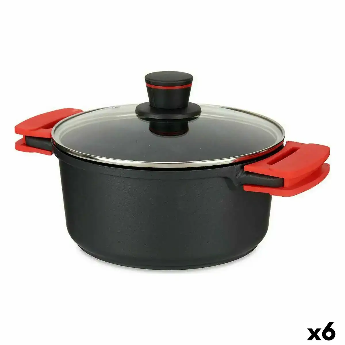 Casserole avec couvercle en verre o 24 cm noir aluminium 6 unites _9572. DIAYTAR COTE D'IVOIRE - Votre Passage vers l'Élégance Accessible. Parcourez notre boutique en ligne pour trouver des produits qui vous permettent d'allier style et économies.