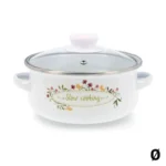 Casserole avec couvercle en verre quid memory acier emaille_8758. Entrez dans l'Univers de DIAYTAR COTE D'IVOIRE - Où l'Innovation Rencontre la Tradition. Explorez notre sélection de produits modernes et traditionnels qui incarnent l'esprit dynamique du Côte d'Ivoire.