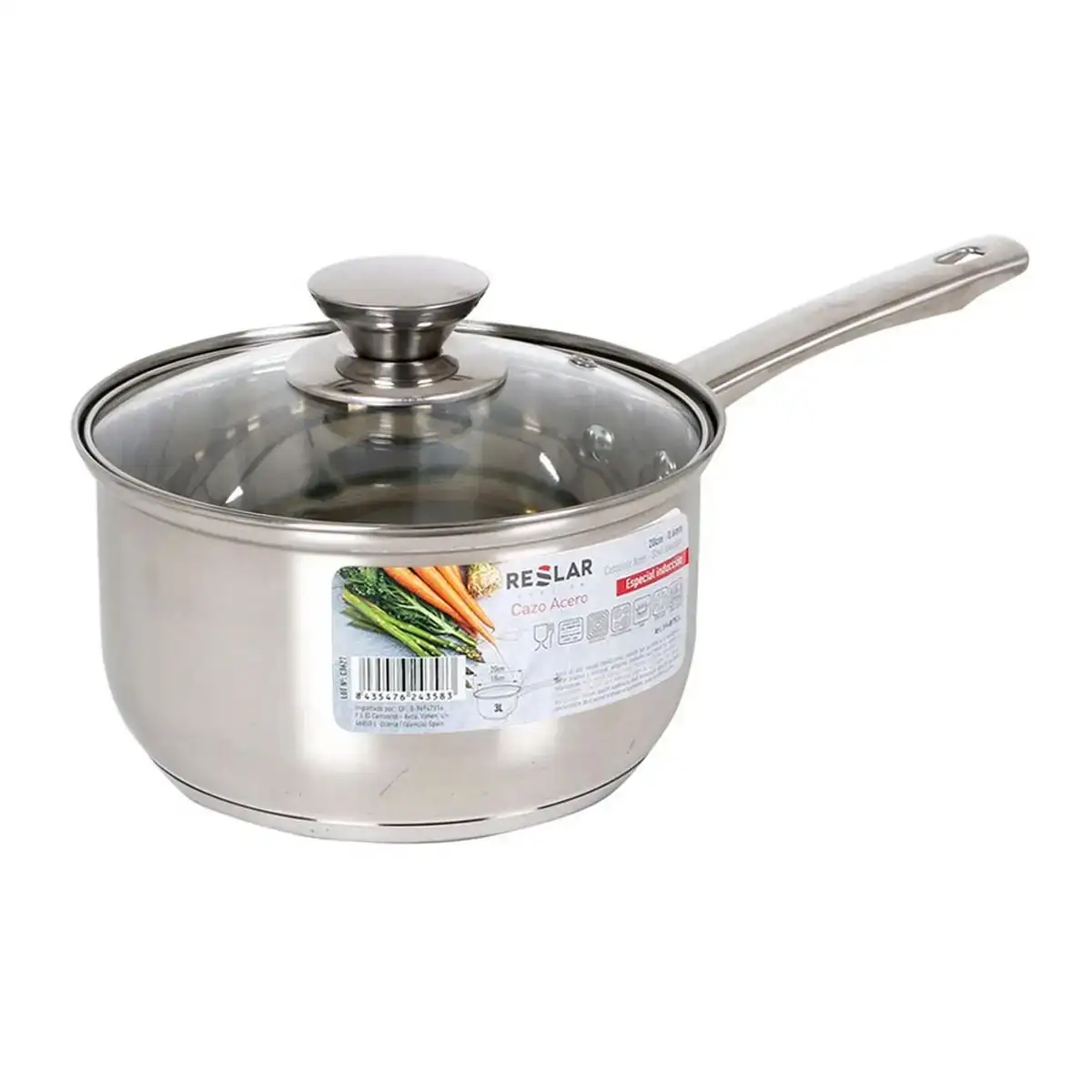 Casserole avec couvercle reslar 3 l acier o 19 5 x 10 5 cm_6148. DIAYTAR COTE D'IVOIRE - Là où la Diversité Rencontre la Qualité. Parcourez notre gamme complète et trouvez des produits qui incarnent la richesse et l'unicité du Côte d'Ivoire.