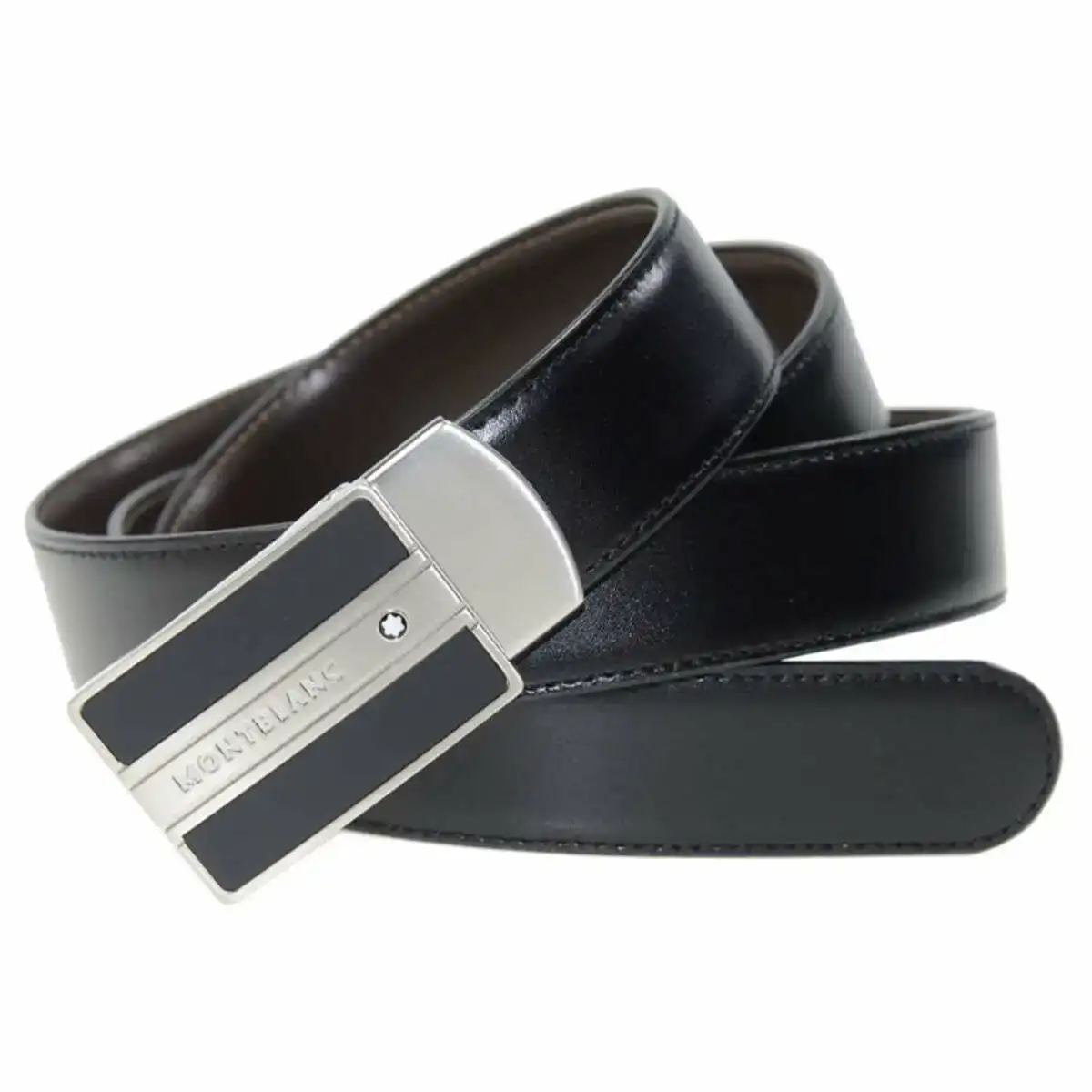 Ceinture montblanc 38156 noir argente cuir_9731. DIAYTAR COTE D'IVOIRE - Votre Destination Shopping Exquise. Explorez notre boutique en ligne et découvrez des trésors qui ajoutent une touche de sophistication à votre style et à votre espace.