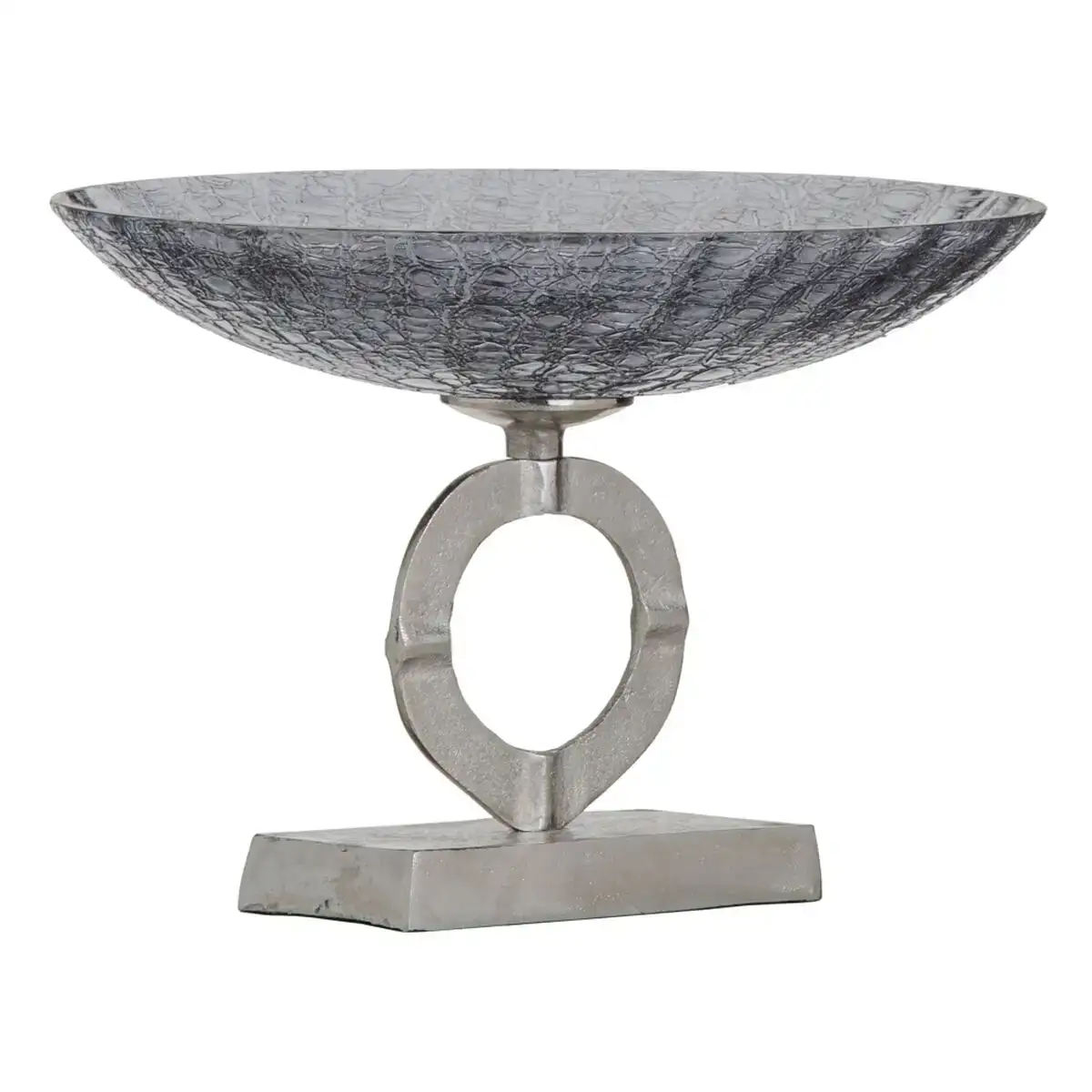 Centre de table 33 x 33 x 24 cm verre gris metal argent_9635. DIAYTAR COTE D'IVOIRE - L'Art du Shopping Distinctif. Naviguez à travers notre gamme soigneusement sélectionnée et choisissez des produits qui définissent votre mode de vie.