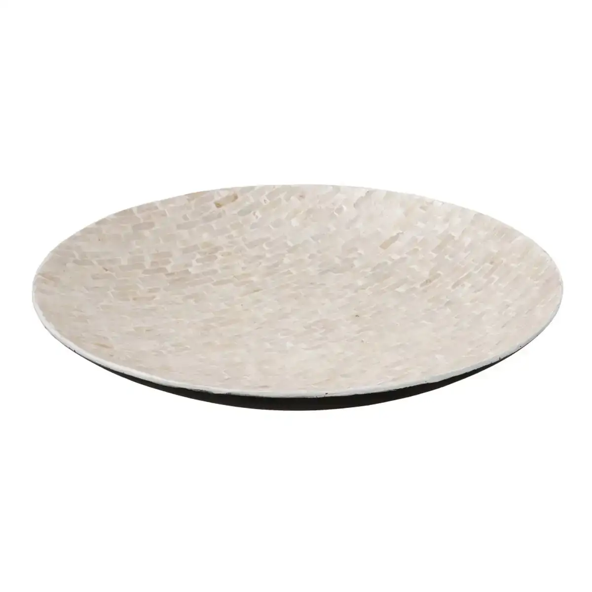 Centre de table 50 x 50 x 4 5 cm blanc nacre noire_5509. DIAYTAR COTE D'IVOIRE - L'Art de Vivre l'Excellence au Quotidien. Explorez notre gamme et choisissez des produits qui ajoutent une note de prestige à votre vie.