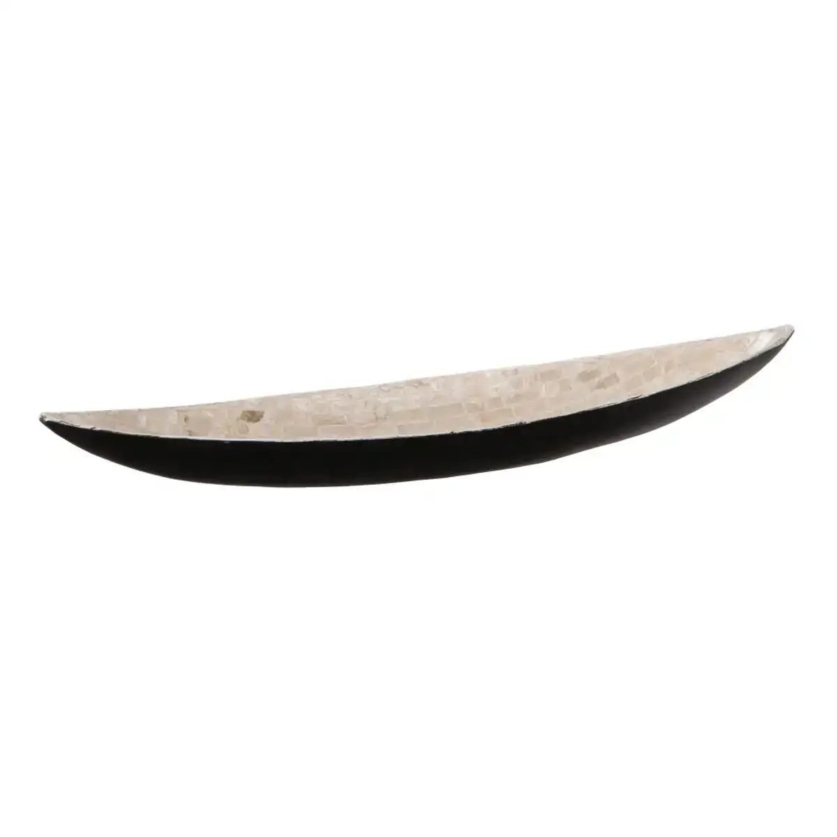 Centre de table 60 x 19 x 5 5 cm blanc nacre noire_5638. DIAYTAR COTE D'IVOIRE - Où Choisir est une Célébration de l'Artisanat. Explorez notre boutique en ligne et choisissez des articles qui incarnent l'art et le savoir-faire du Côte d'Ivoire.