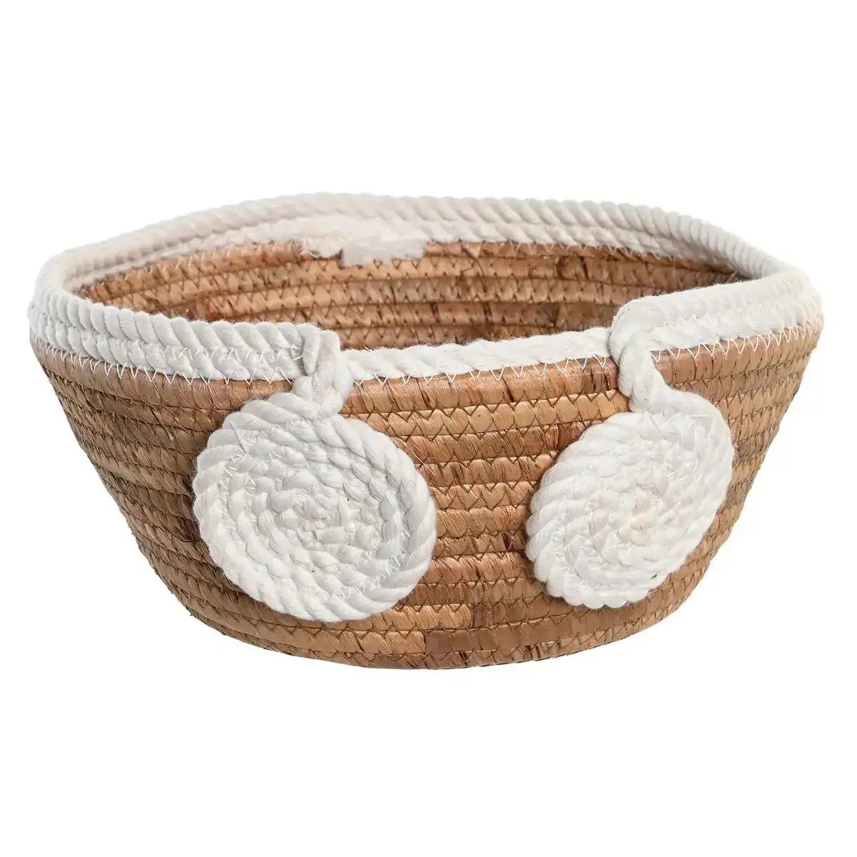 Centre de table dkd home decor 30 x 30 x 14 cm naturel blanc boho_7880. DIAYTAR COTE D'IVOIRE - Où le Shopping Devient une Aventure Culturelle. Plongez dans notre univers de produits qui célèbrent l'héritage et l'artisanat du Côte d'Ivoire.