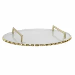 Centre de table dkd home decor 37 x 24 x 4 cm verre metal_3312. DIAYTAR COTE D'IVOIRE - Où Chaque Sélection est une Victoire. Découvrez notre boutique en ligne et trouvez des articles qui vous rendent la vie plus belle, un choix à la fois.