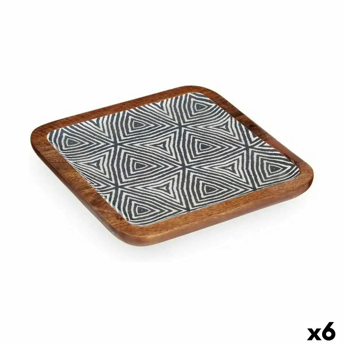 Centre de table ethnique 25 x 25 cm blanc marron noir resine bois de manguier 6 unites _6290. DIAYTAR COTE D'IVOIRE - L'Art de Vivre le Shopping Authentique. Découvrez notre boutique en ligne et trouvez des produits qui incarnent la passion et le savoir-faire du Côte d'Ivoire.